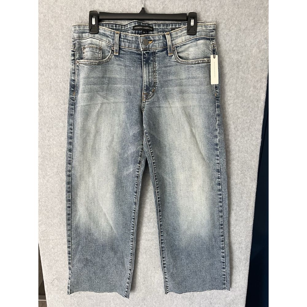 Modern American Venice Wichita size 31 Raw Hem Wide‎ Leg Distressed Jeans